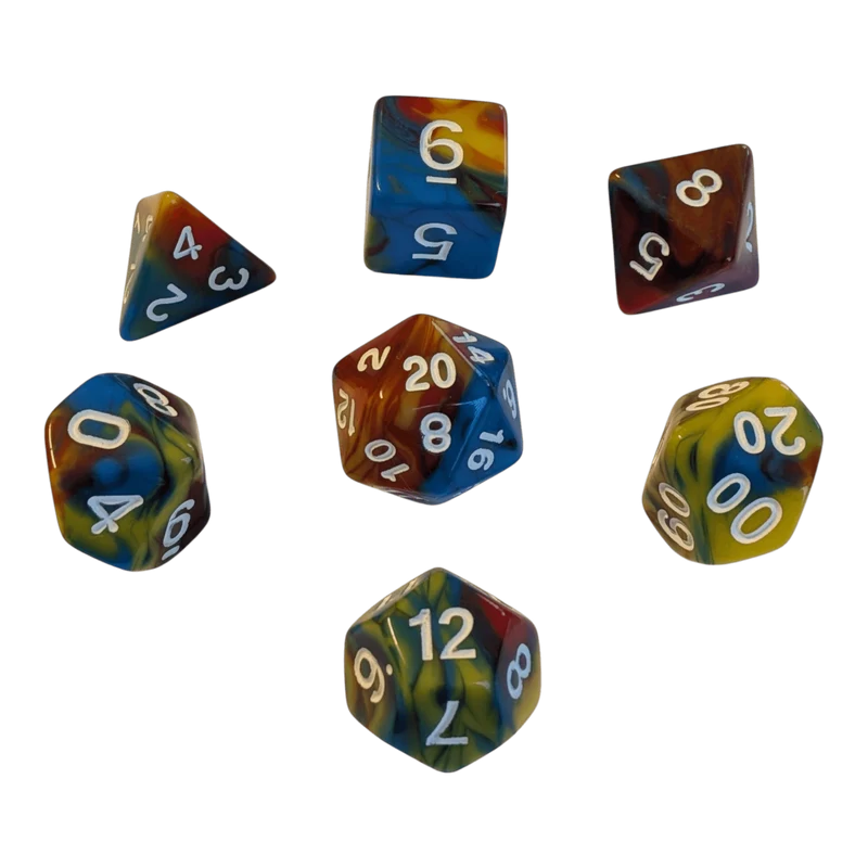 Multicolor Würfelset – Buntes 7er Set