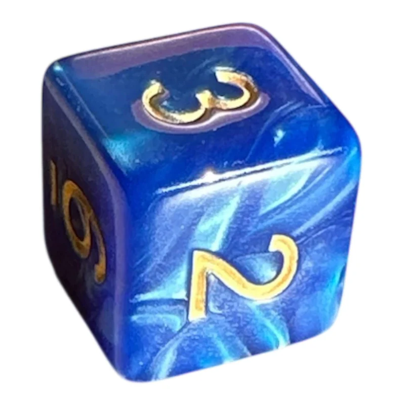 Perlmutt W6 in blau/gold