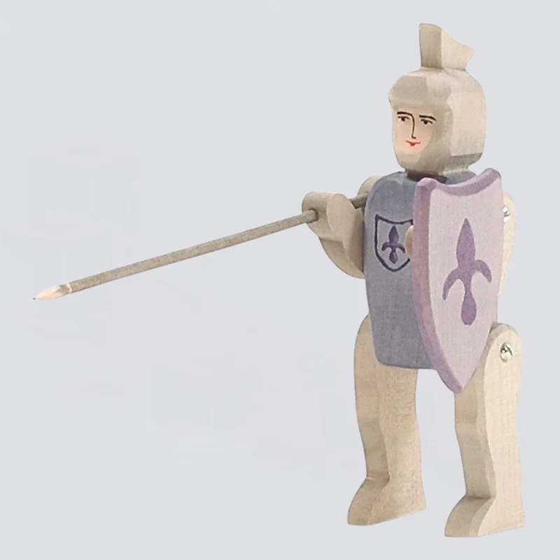 Ostheimer Holzfigur Ritter reitend blau