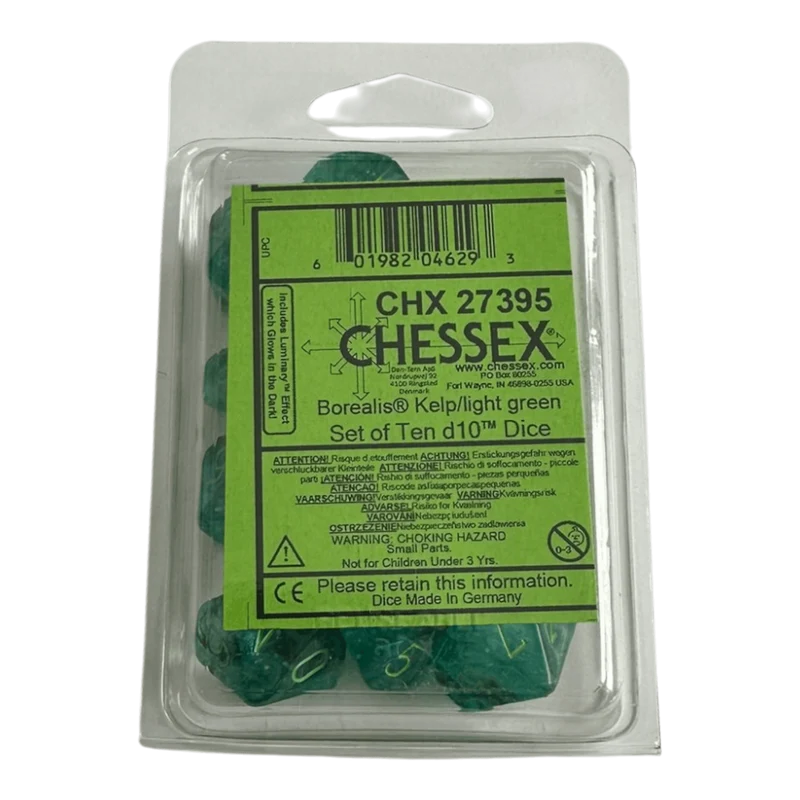 Chessex Borealis Kelp Light Green 10 x W10 Set