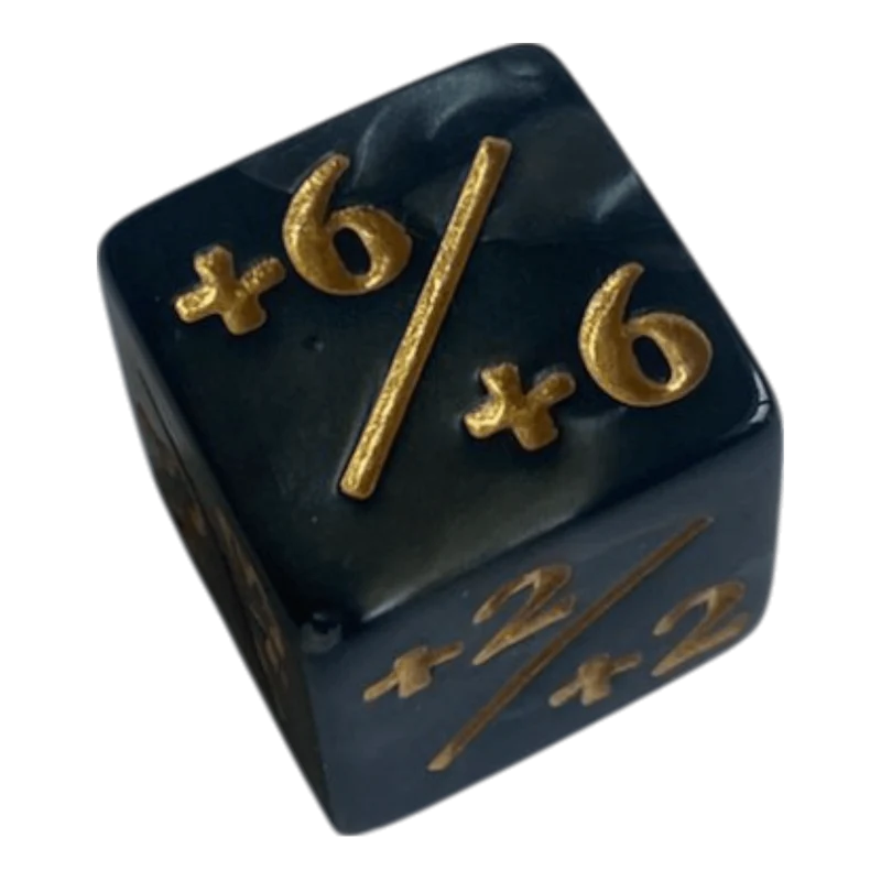 Counter-Würfel Positiv in Perlmutt Schwarz