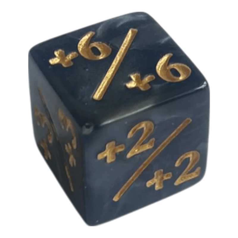 Counter-Würfel Positiv in Perlmutt Schwarz
