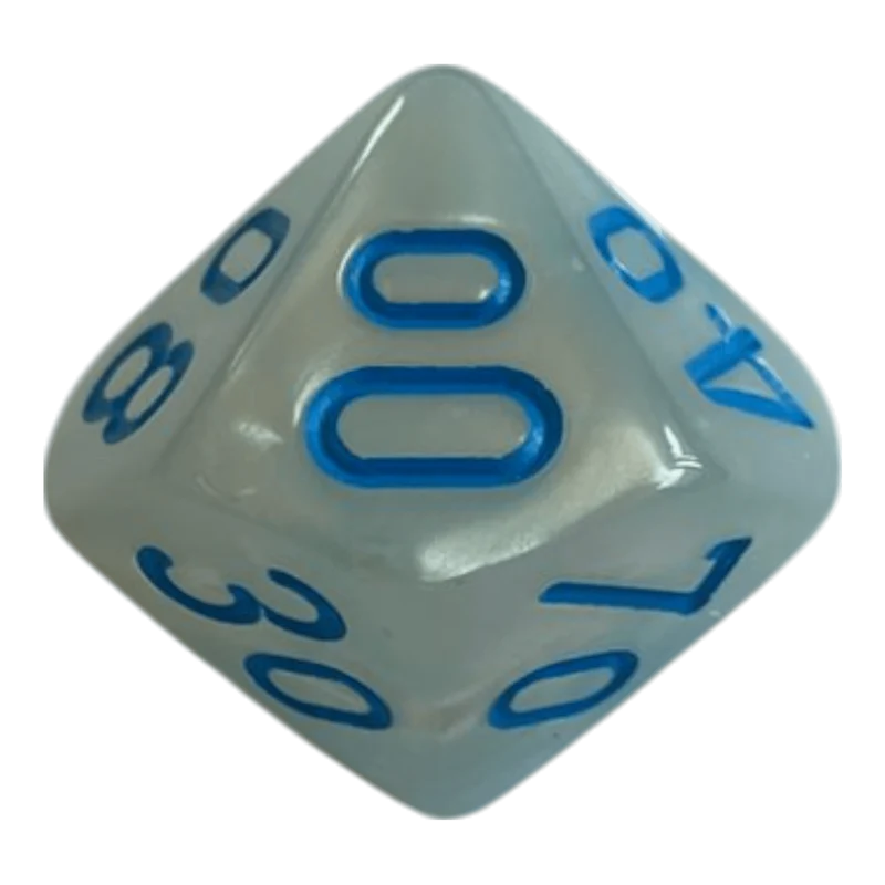 W10-0 Chessex Gemini Pearl Turquoise White/Blue