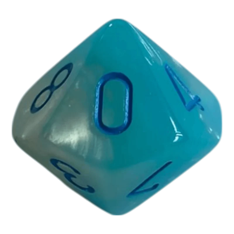 W10 Chessex Gemini Pearl Turquoise White/Blue
