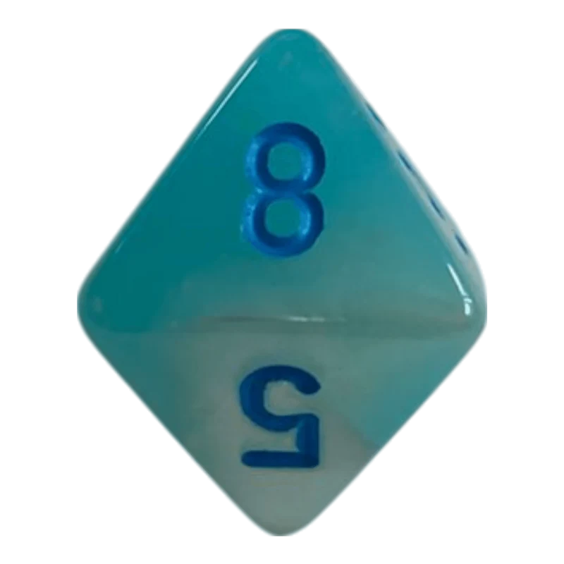 W8 Chessex Gemini Pearl Turquoise White/Blue