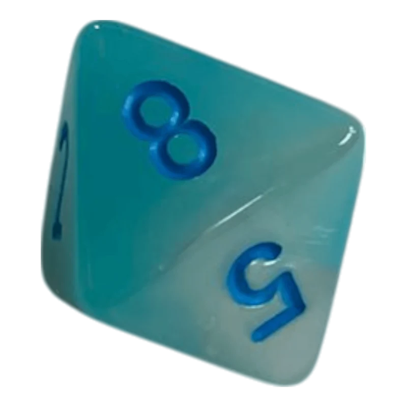 W8 Chessex Gemini Pearl Turquoise White/Blue