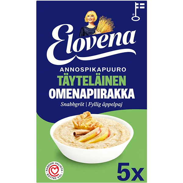 Elovena 200g täyteläinen omenapiirakanmakuinen annospikapuuro