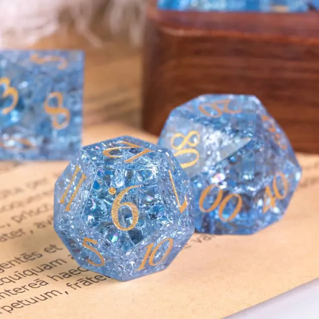 Glaswürfel Critcrack blue