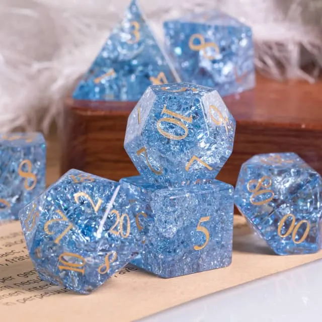 Glaswürfel Critcrack blue