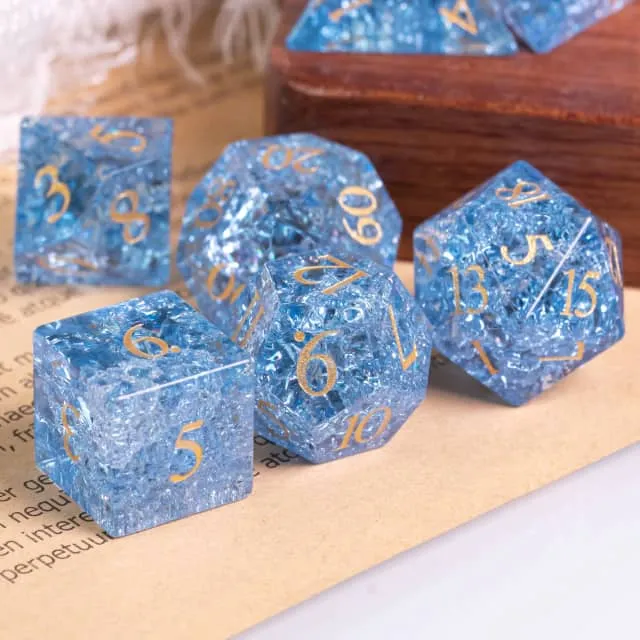 Glaswürfel Critcrack blue