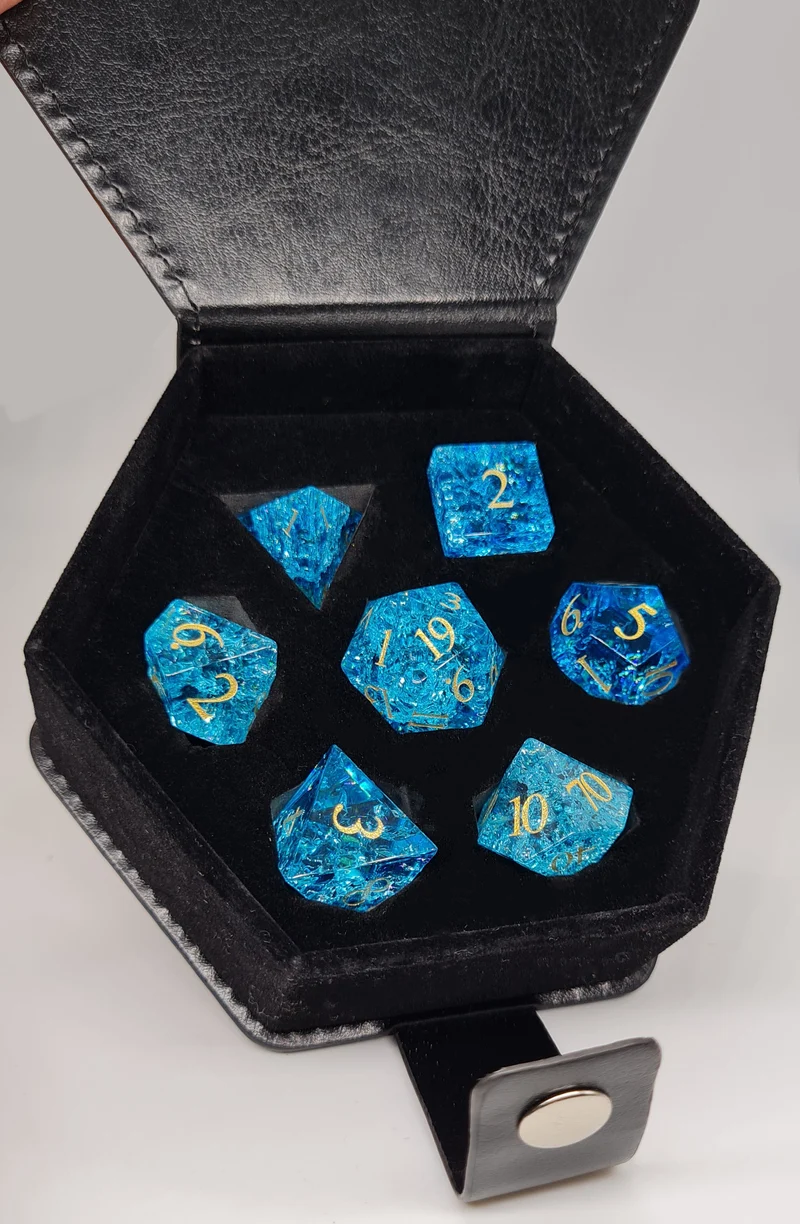 Glaswürfel Critcrack blue