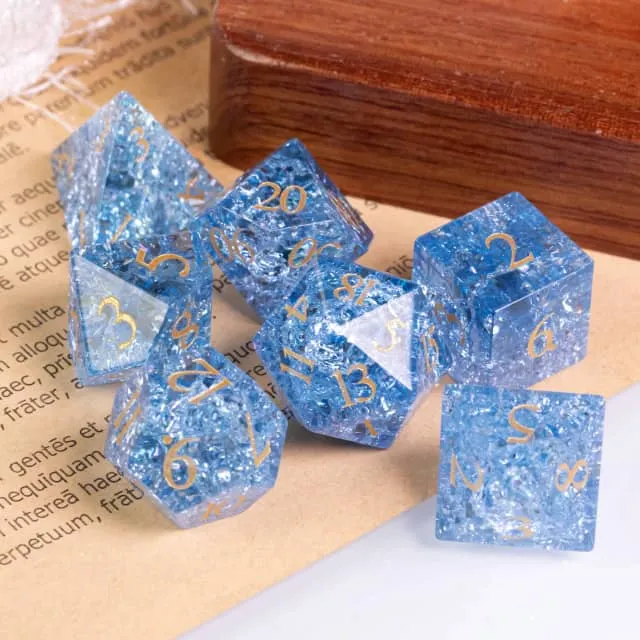 Glaswürfel Critcrack blue