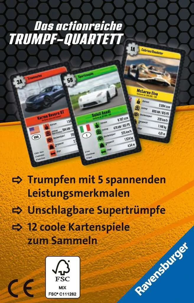 Kartenspiel Supertrumpf Luxus Klasse – Luxusfahrzeuge