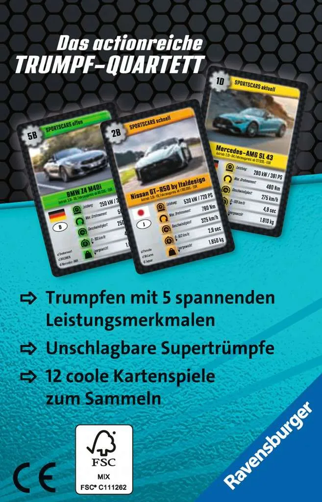 Kartenspiel Supertrumpf Sport-Cars – Sportwagen