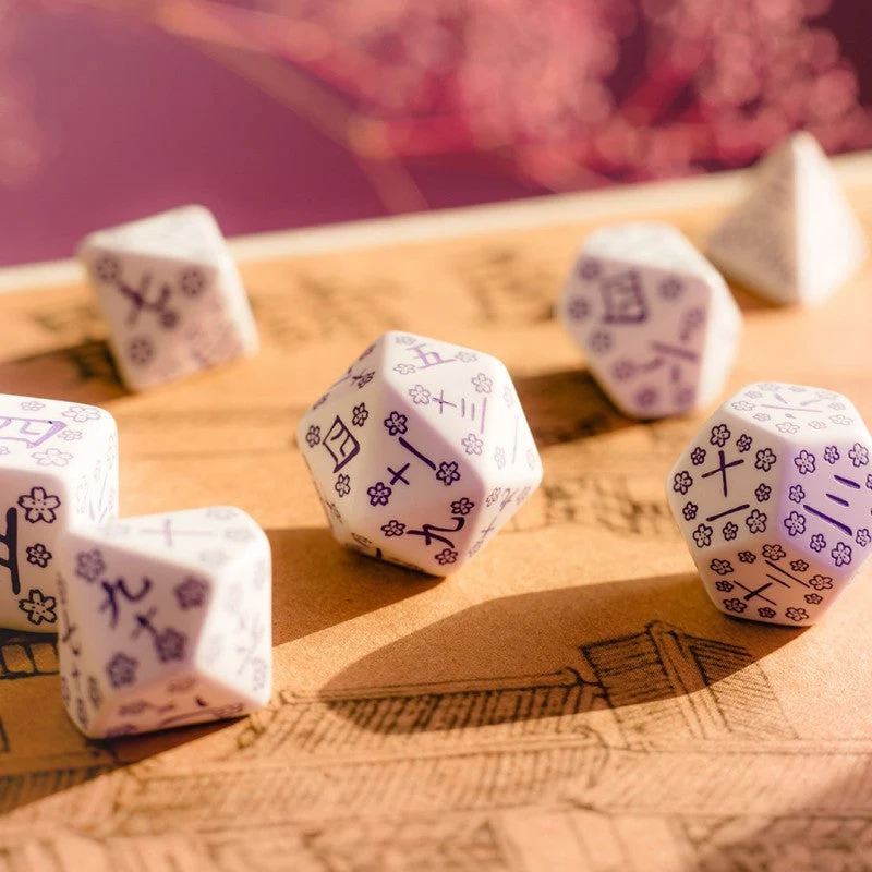 Japanese Dice Set - Serie mit Kanji Ziffern
