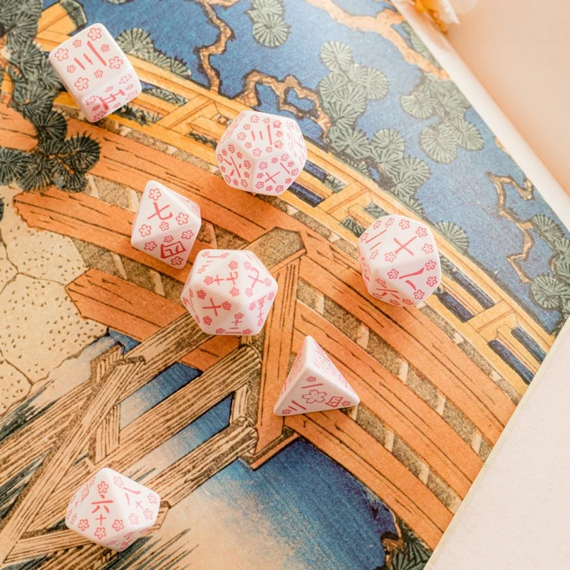 Japanese Dice Set - Serie mit Kanji Ziffern