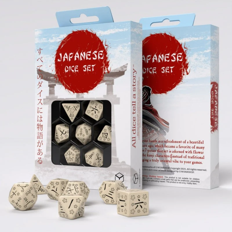 Japanese Dice Set - Serie mit Kanji Ziffern