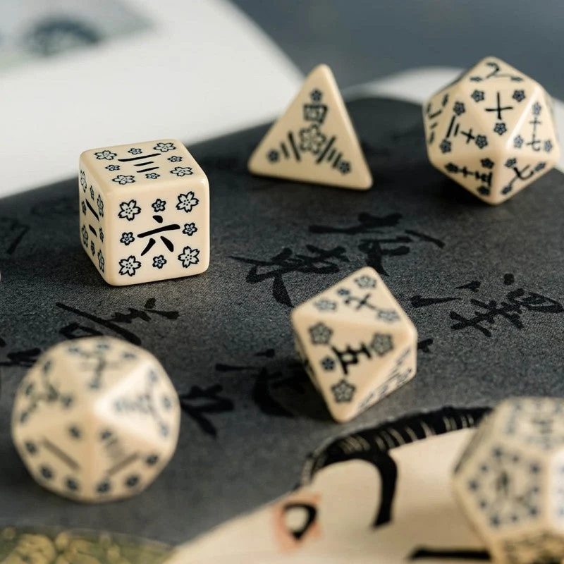 Japanese Dice Set - Serie mit Kanji Ziffern