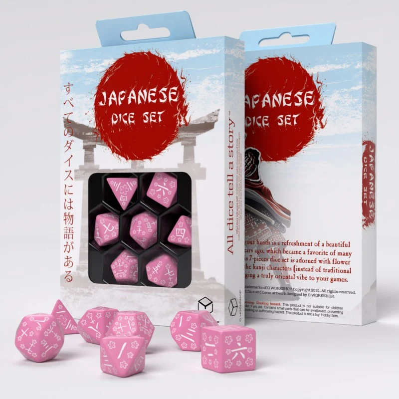 Japanese Dice Set - Serie mit Kanji Ziffern