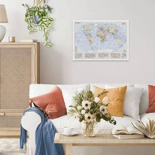 Puzzle Politische Weltkarte 1000 Teile – Ravensburger Weltkarten-Puzzle