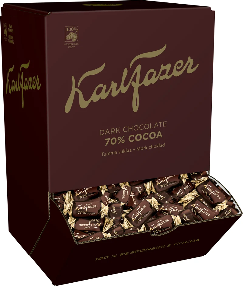 Karl Fazer 70% kääritty tumma suklaakonvehti 3kg
