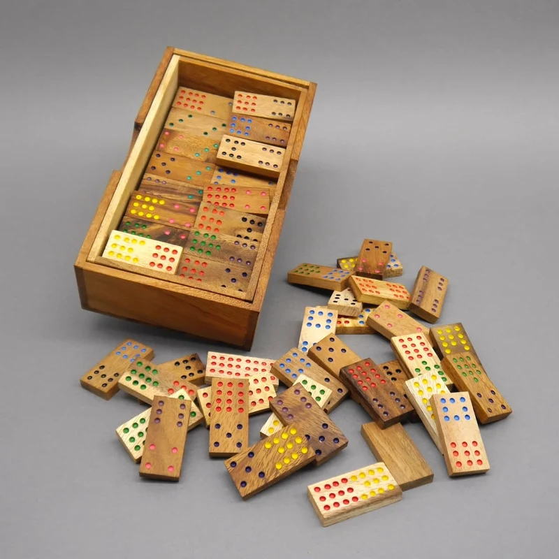 DOMINO DOPPEL 12 - edles Holzdomino