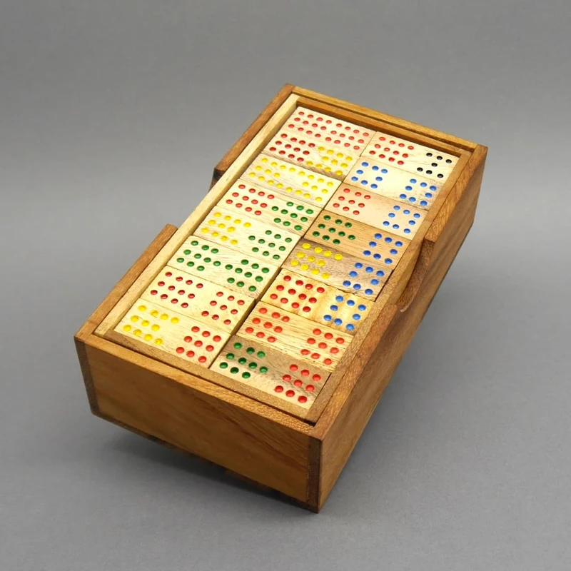 DOMINO DOPPEL 12 - edles Holzdomino