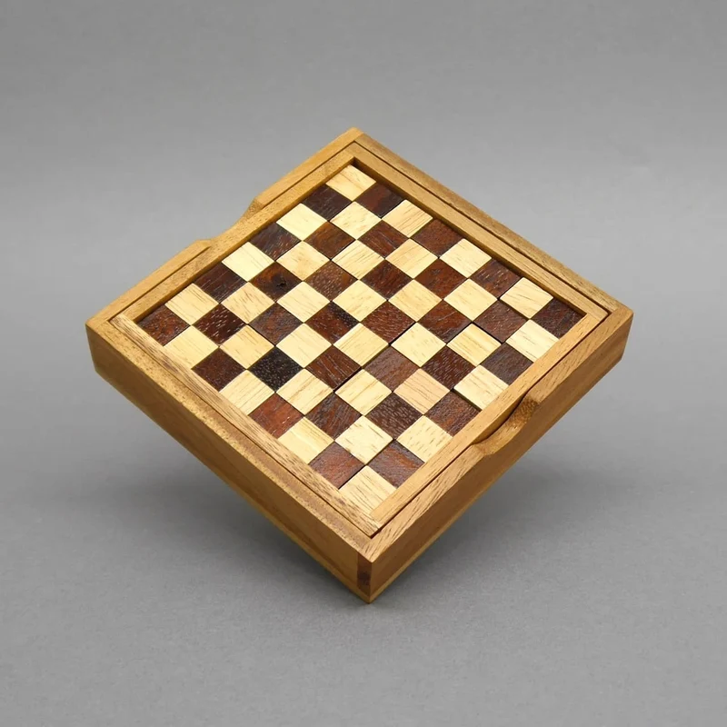 SCHACHBRETT-PUZZLE - edles Knobelspiel