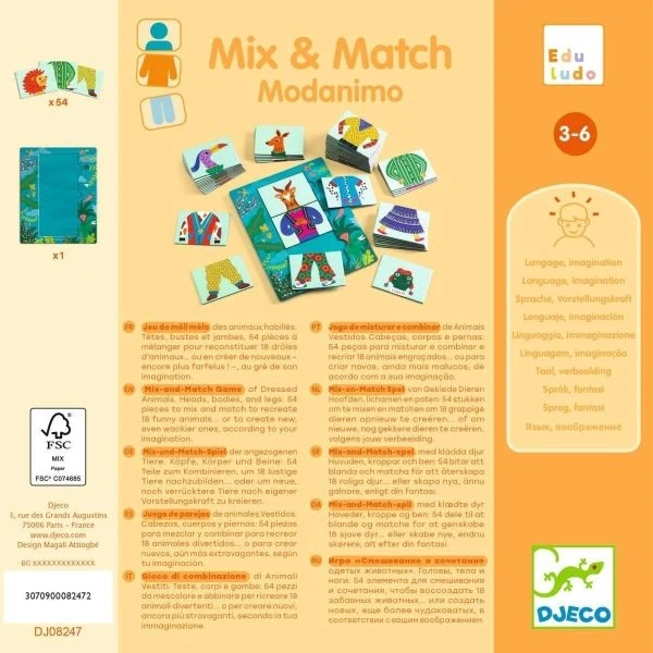 Mix & Match Modanimo Lernspiel ab 3 Jahren – Djeco