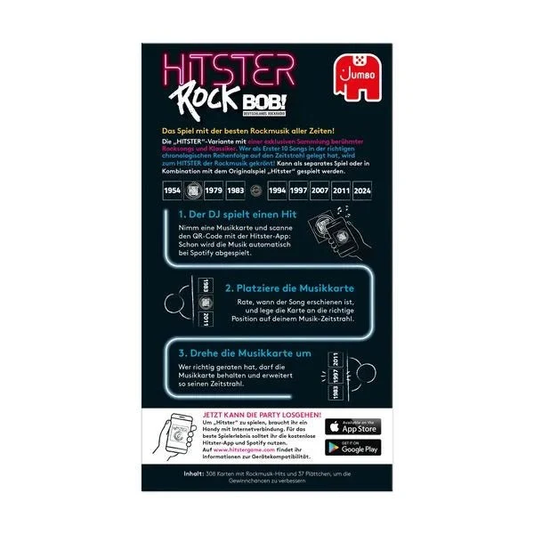 Hitster – Rock Erweiterung von Jumbo Spiele – Musikquiz