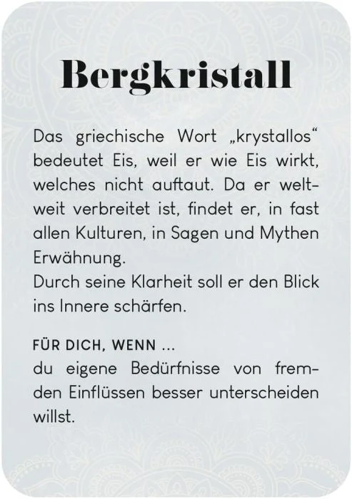 Omm for you: 50 Kristalle & Steine - Kartenset