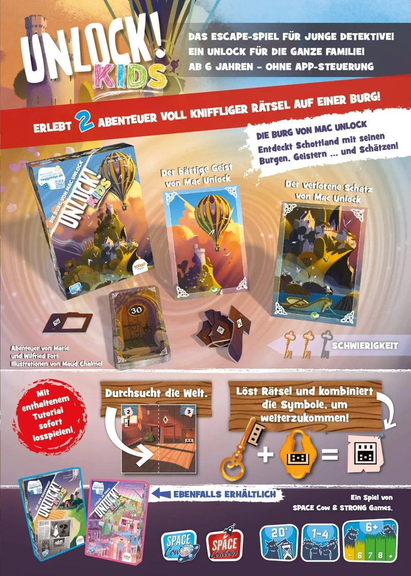 Escape-Kartenspiel ab 6 Jahren – Unlock! Kids Burg