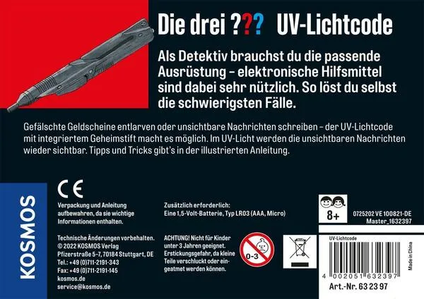 Die Drei ???: UV-Lichtcode Detektiv-Set
