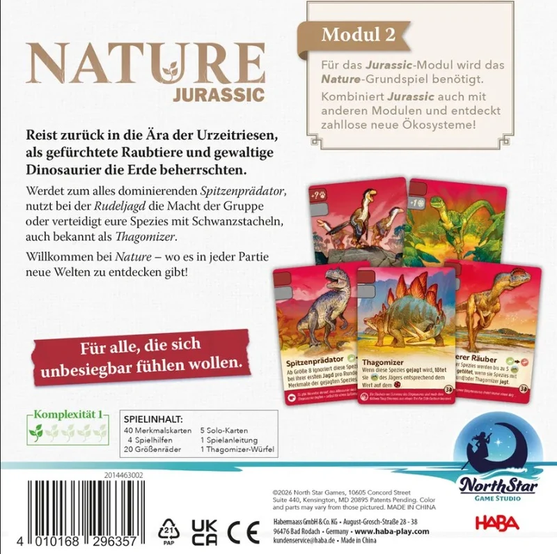 Nature Jurassic (Modul 2) - Urzeitriesen besiedeln das Kartenspiel Nature