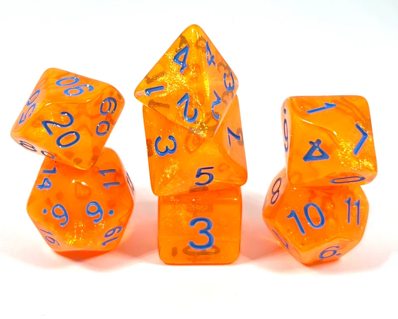 7-teiliges RPG Würfelset Galaxy: Pumpkin