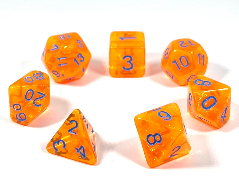 7-teiliges RPG Würfelset Galaxy: Pumpkin