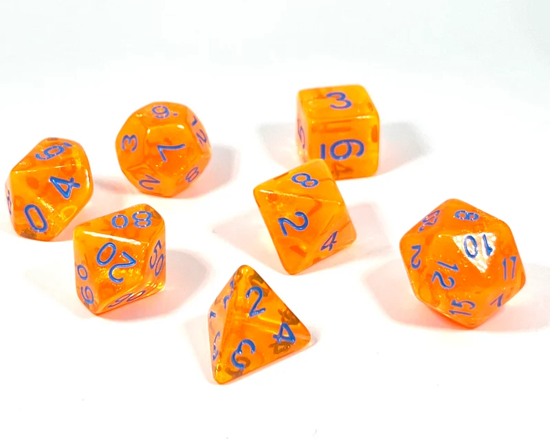 7-teiliges RPG Würfelset Galaxy: Pumpkin