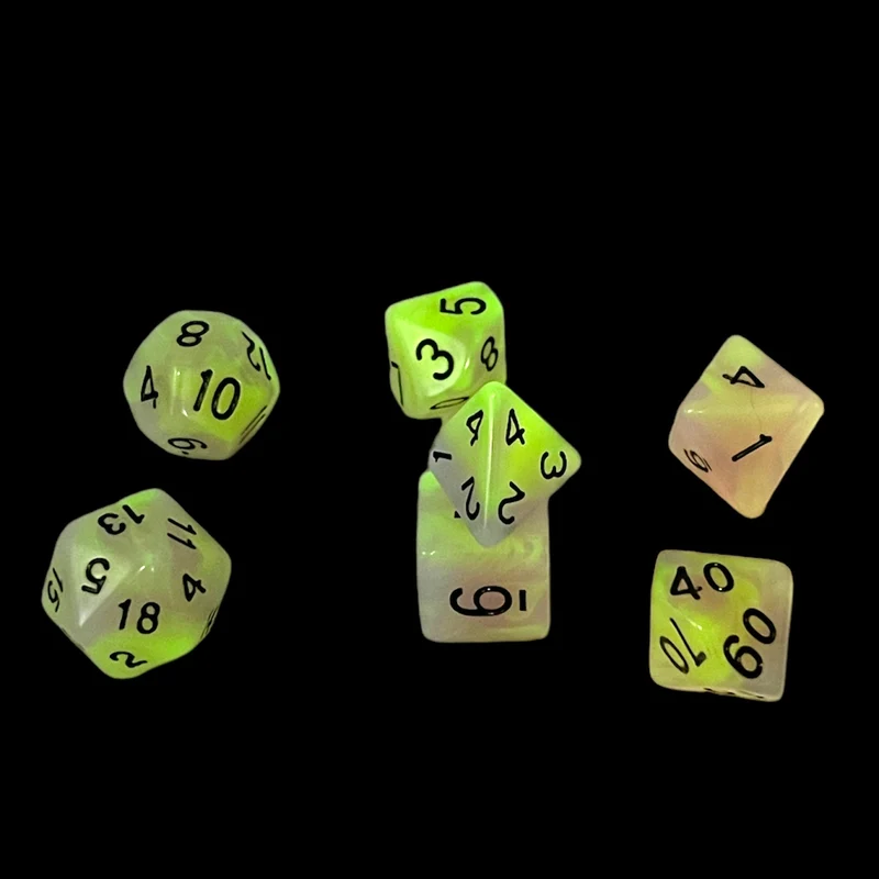 7-teiliges RPG Würfelset Glow: Passion