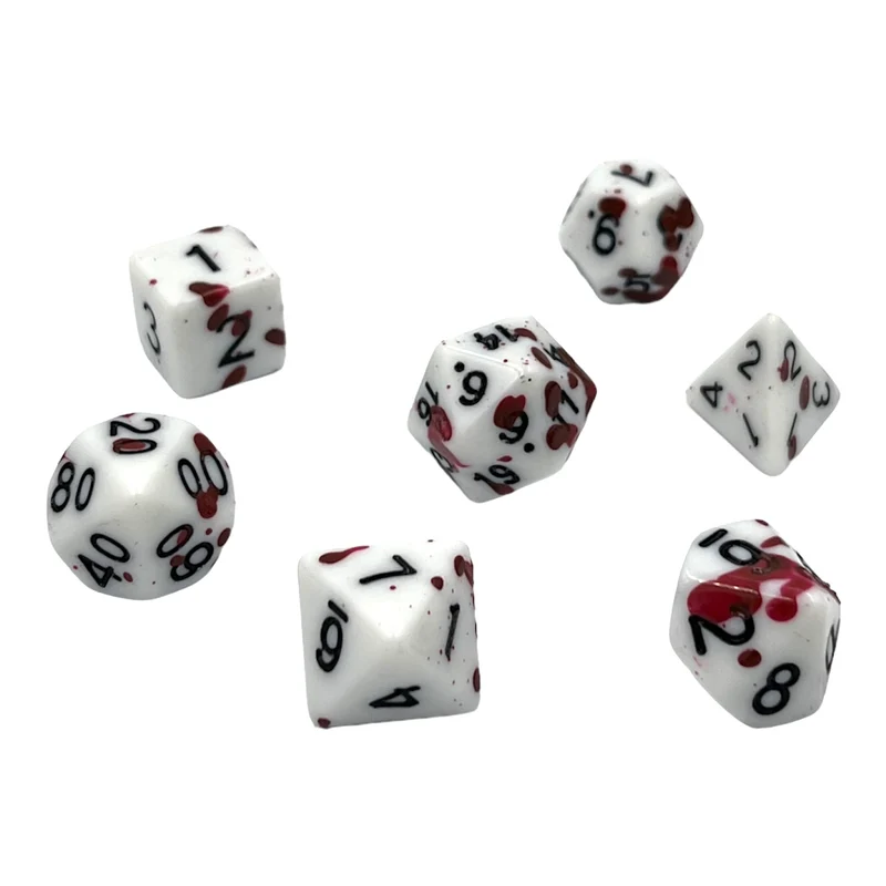 7-teiliges RPG Würfelset Mehrfarbig: Sparkling Blood