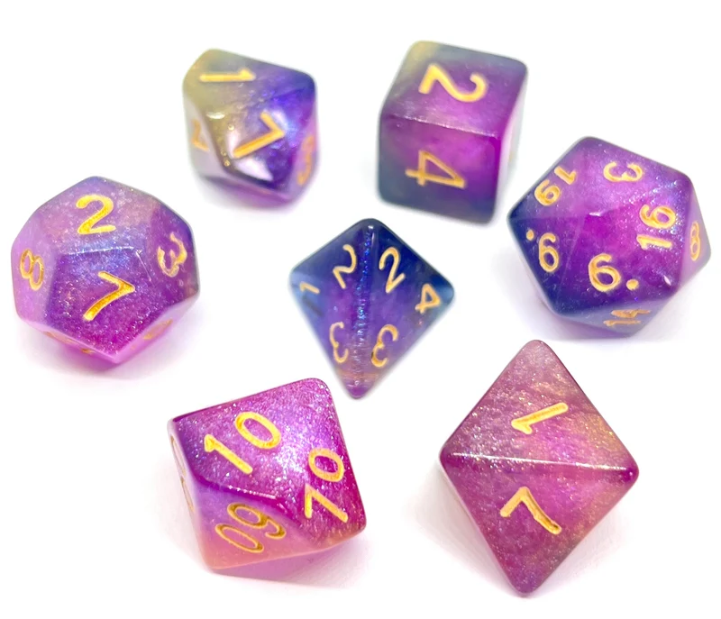 7-teiliges RPG Würfelset Galaxy: Rainbow
