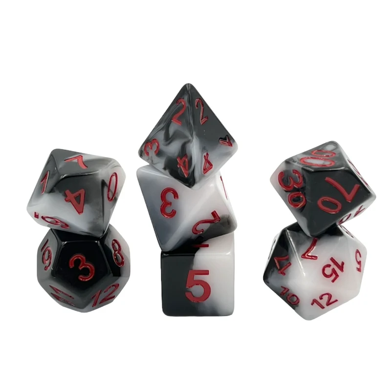 7-teiliges RPG Würfelset Mehrfarbig: Warrior