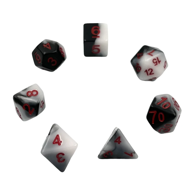 7-teiliges RPG Würfelset Mehrfarbig: Warrior