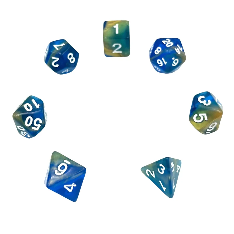7-teiliges RPG Würfelset Mehrfarbig: Starry Night
