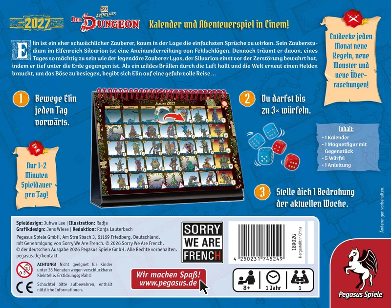 365 Abenteuer – Der Dungeon [Kalender Edition 2027], deutsch
