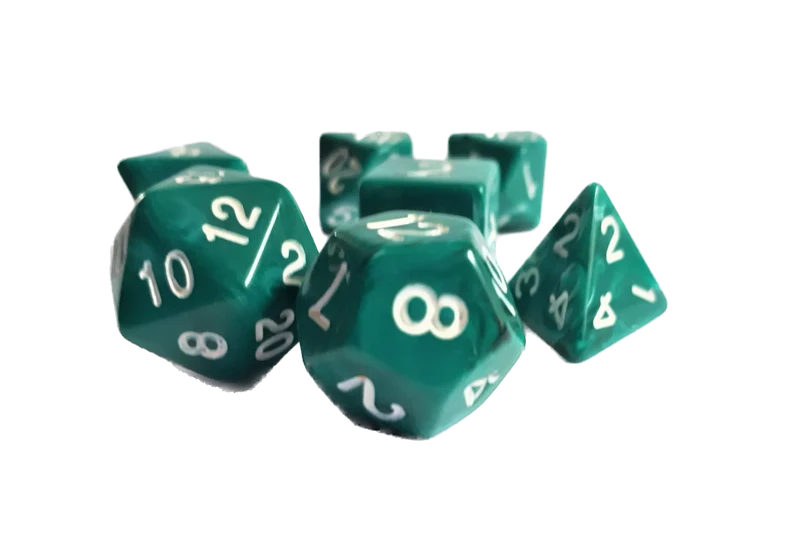7-teiliges RPG Würfelset Candysweet: Petrol