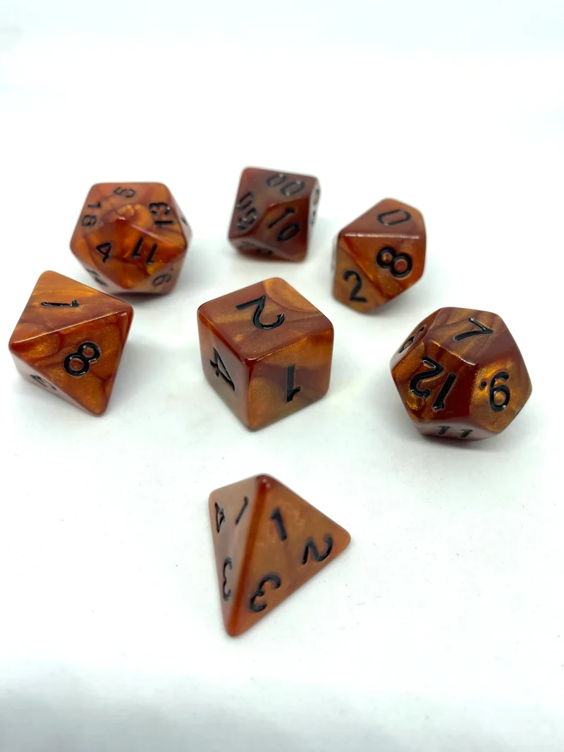 7-teiliges RPG Würfelset Candysweet: Marzapane