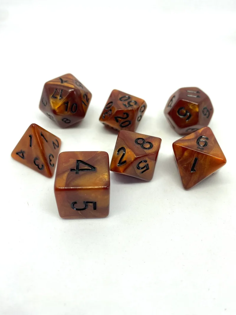 7-teiliges RPG Würfelset Candysweet: Marzapane