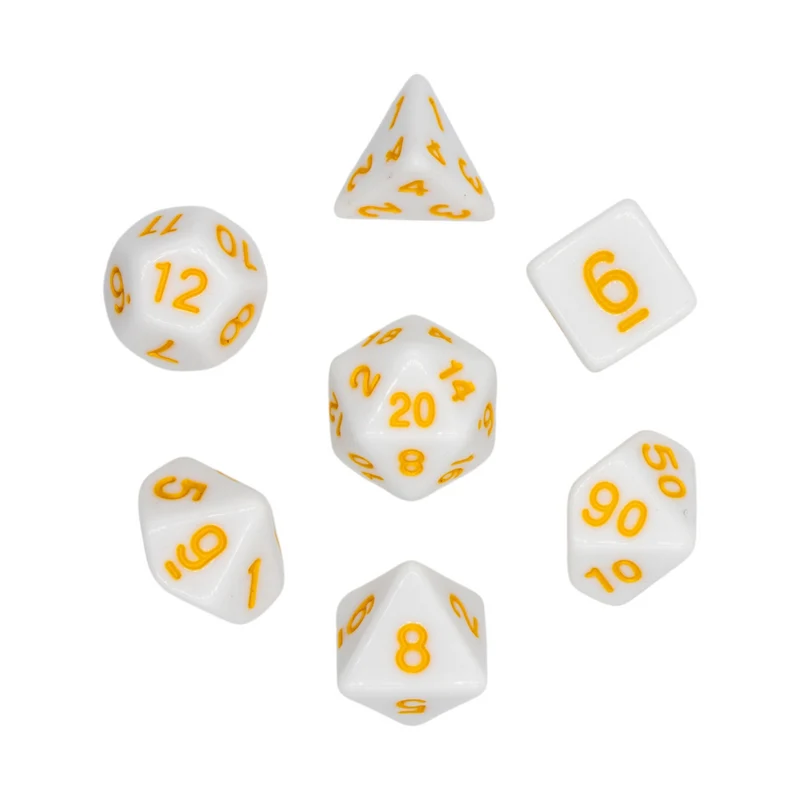 7-teiliges RPG Würfelset Opaque Marshmellow: Yellow