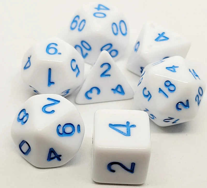 7-teiliges RPG Würfelset Opaque Marshmellow: Blue