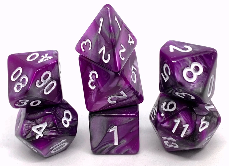 7-teiliges RPG Würfelset Mehrfarbig: Racing Purple
